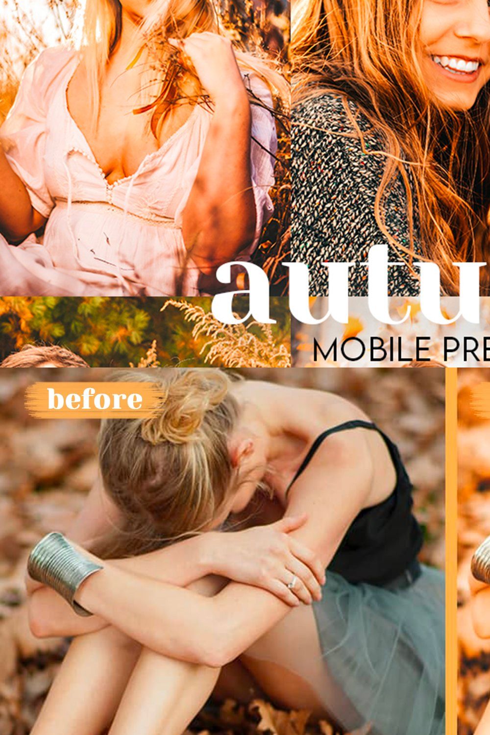 Autumn Lightroom Mobile Presets pinterest preview image.