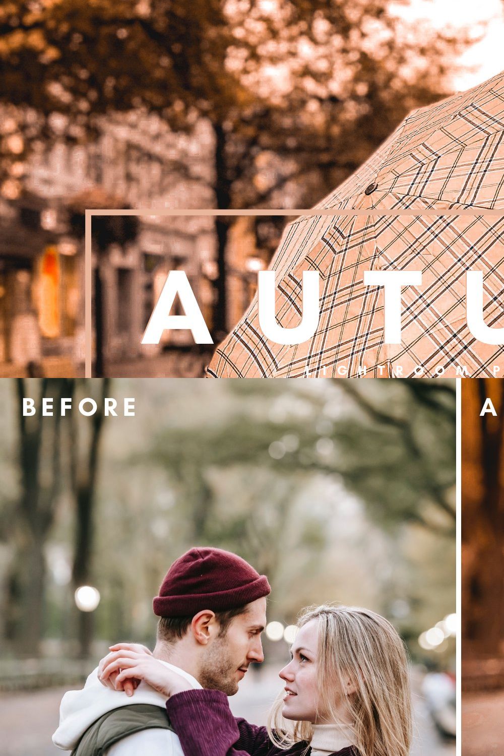 Autumn Lightroom Presets pinterest preview image.