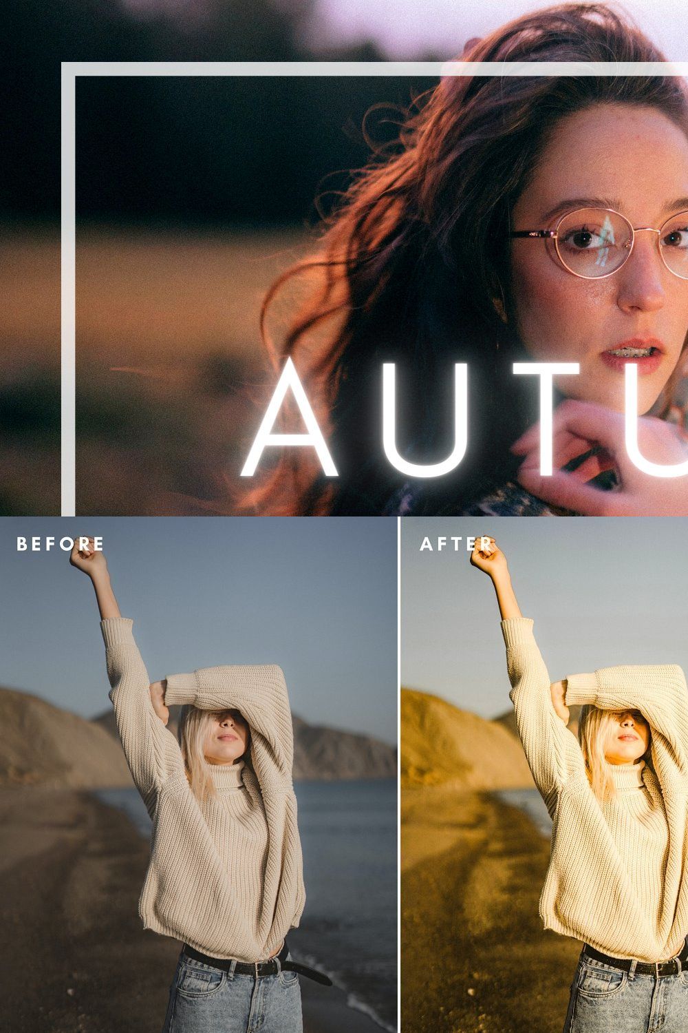 Autumn Lightroom Presets 2022 pinterest preview image.