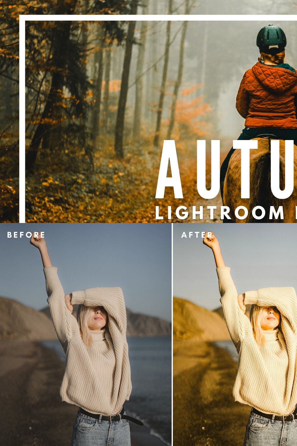 Autumn Lightroom Presets pinterest preview image.