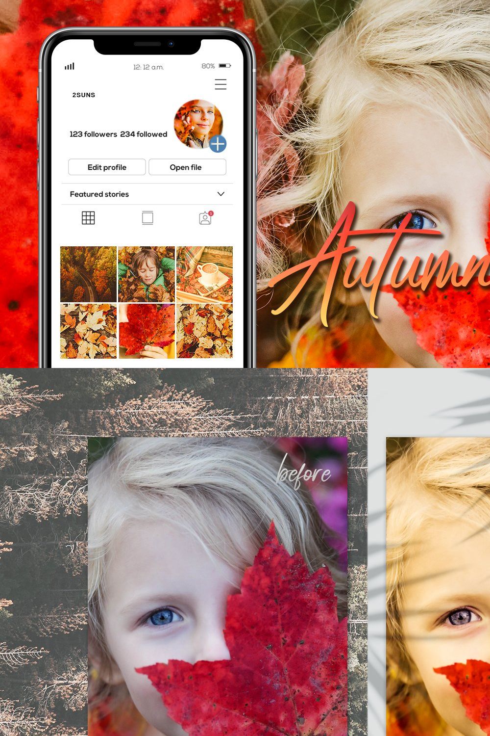 Autumn Lightroom presets pinterest preview image.