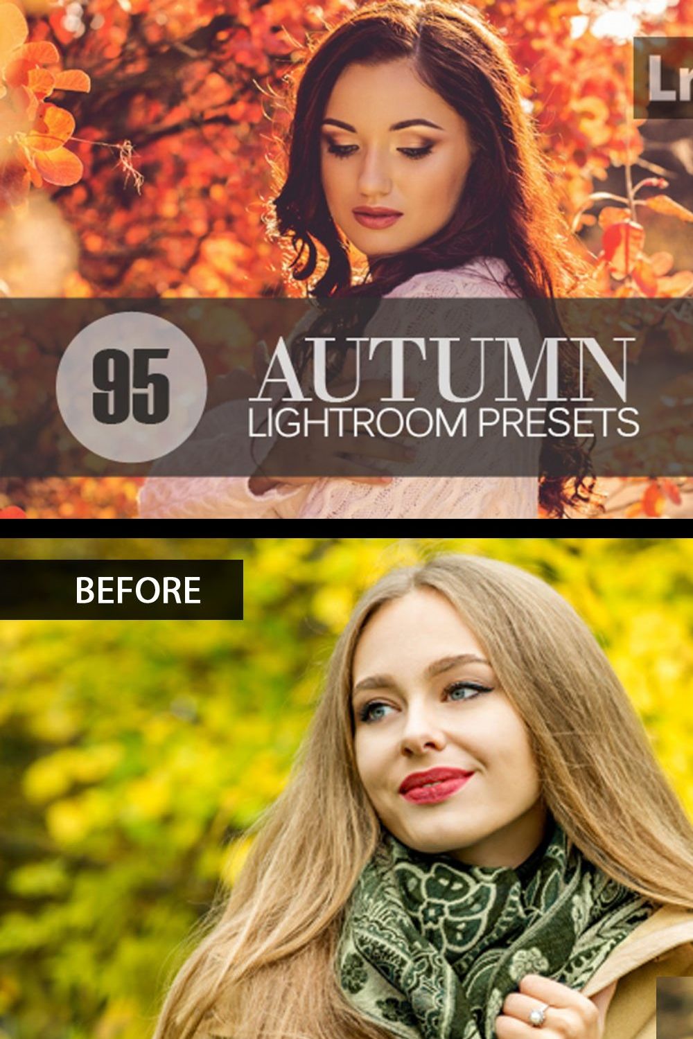 Autumn Lightroom Presets bundle pinterest preview image.