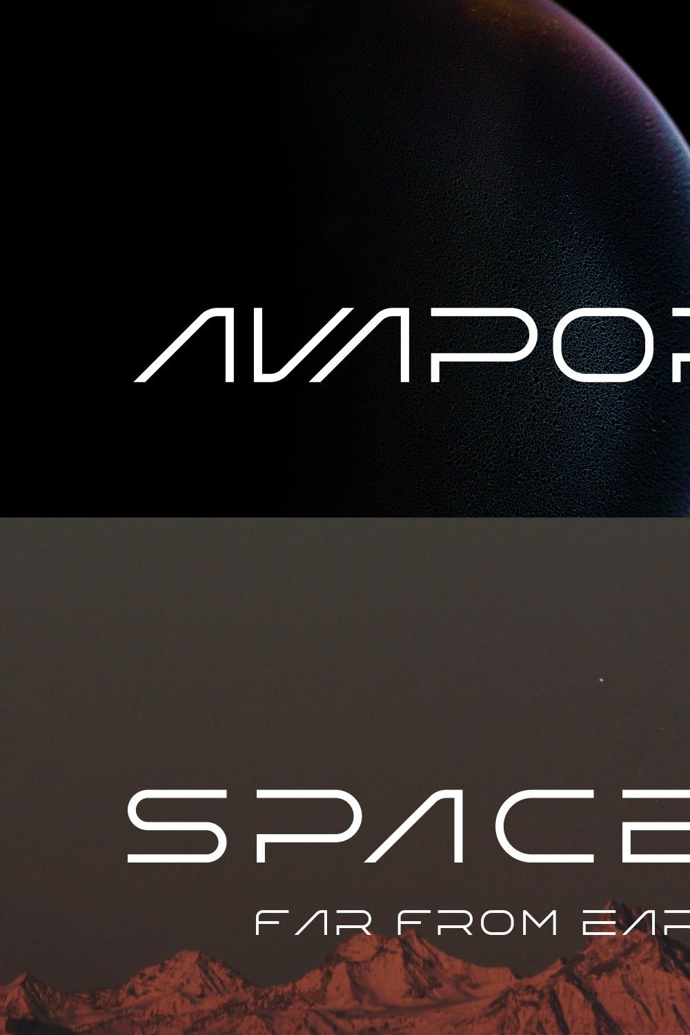 Avapore Technology Font pinterest preview image.