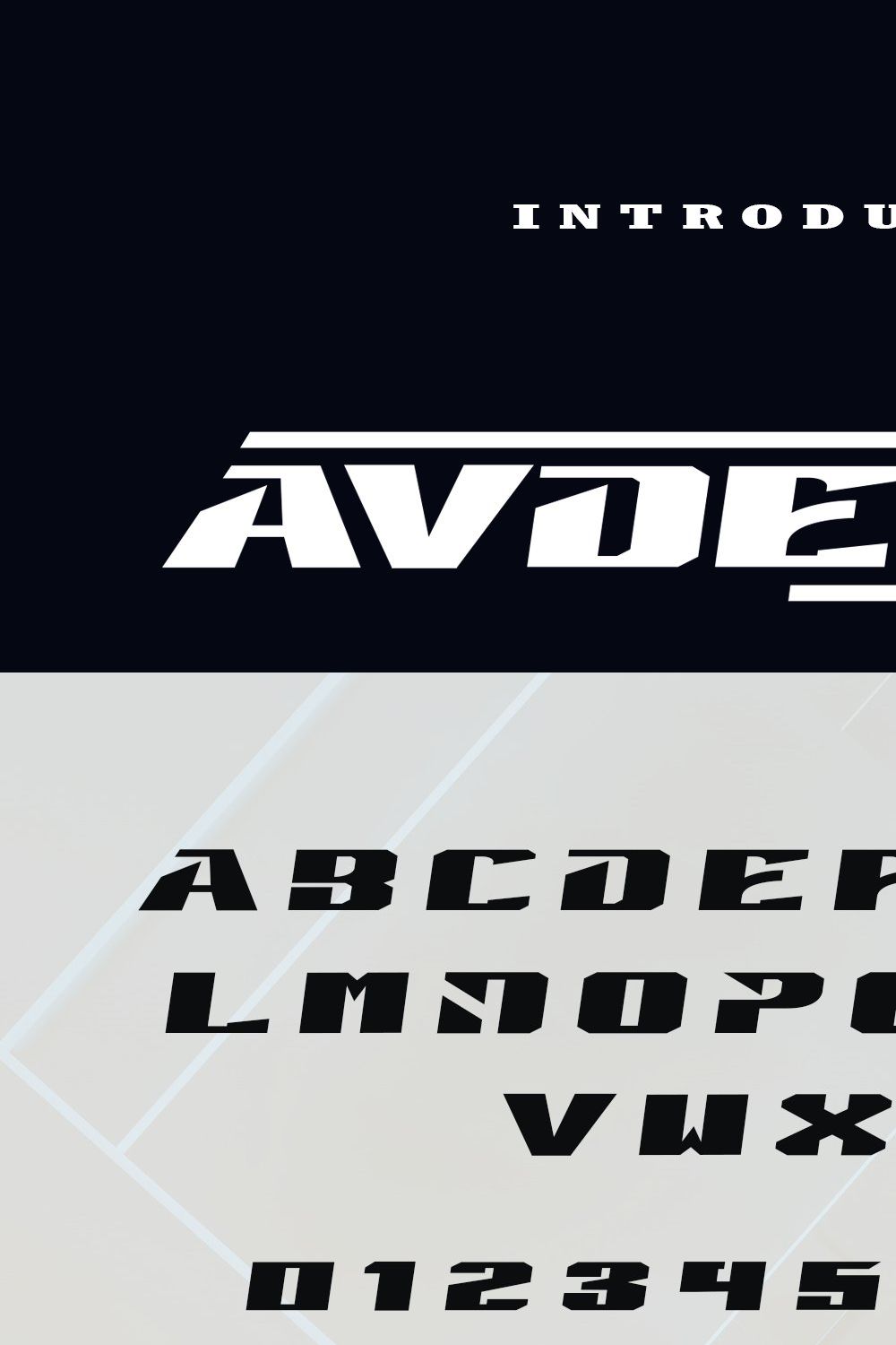 Avderon - Aggressive Font pinterest preview image.