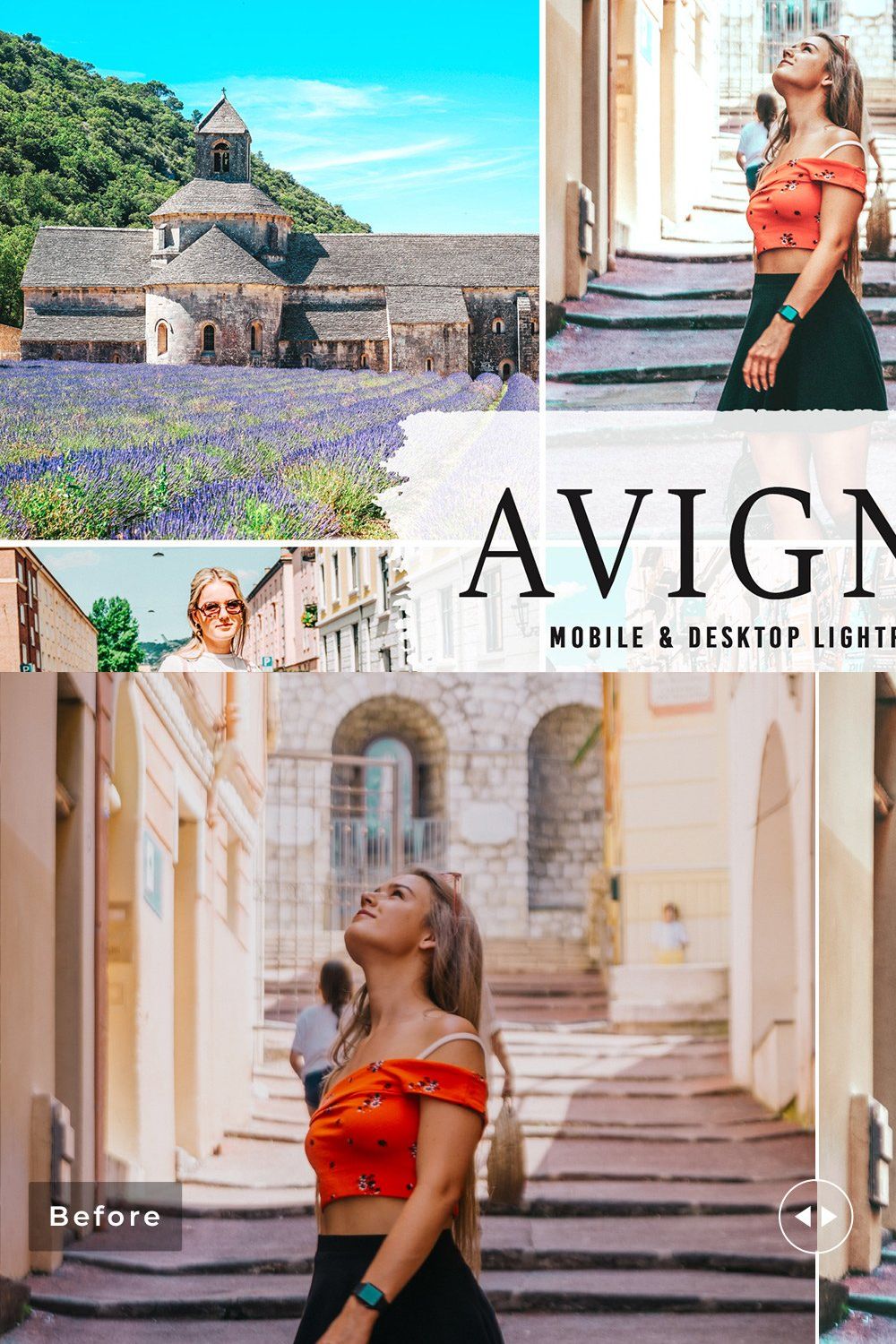 Avignon Pro Lightroom Presets pinterest preview image.