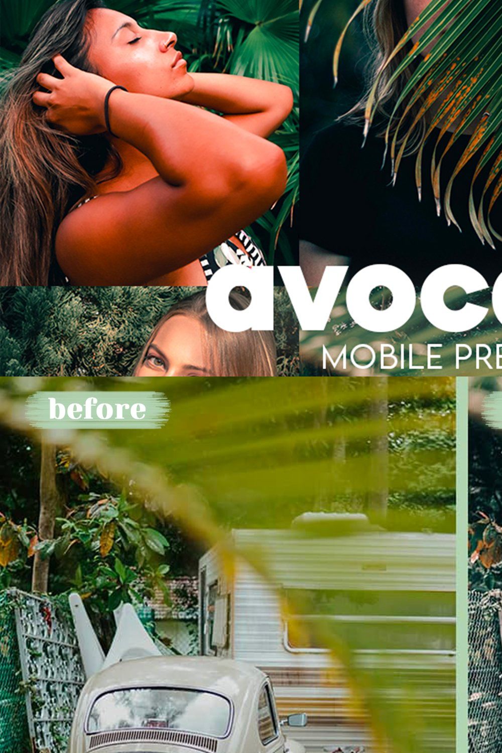 Avocado Lightroom Mobile Preset pinterest preview image.