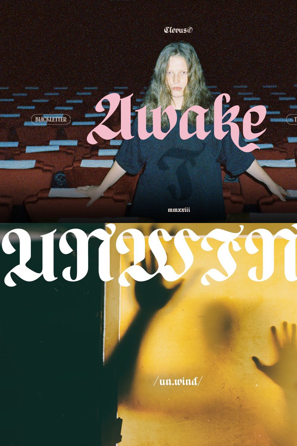 Awake - Blackletter Groovy pinterest preview image.