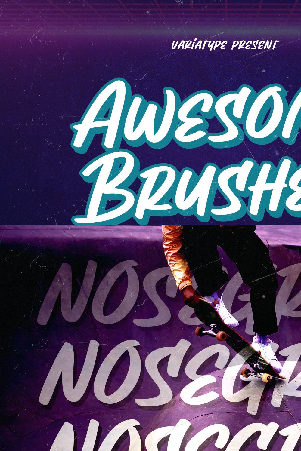 Awesome Brusher - Street Brush Font pinterest preview image.