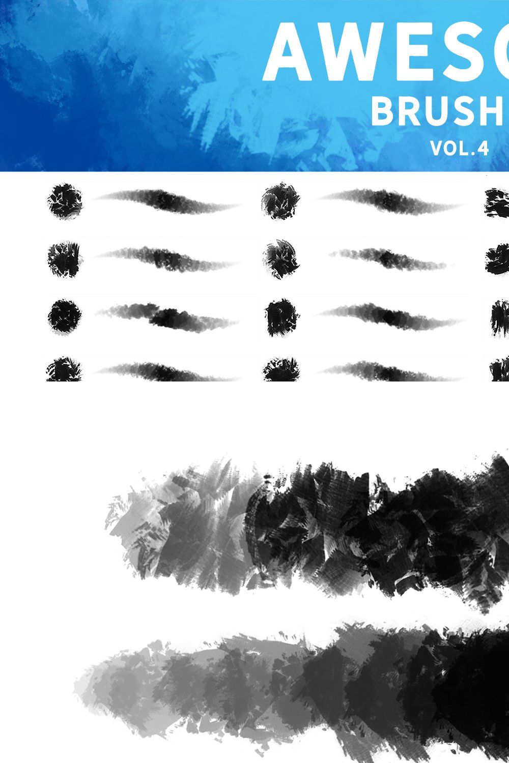 Awesome Brushes Vol 4 pinterest preview image.