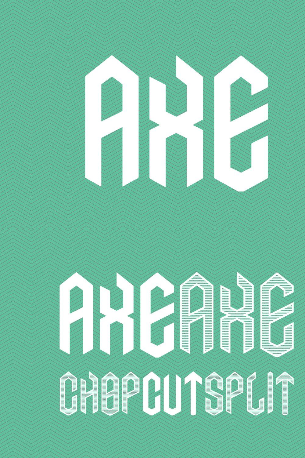 Axe Typeface pinterest preview image.