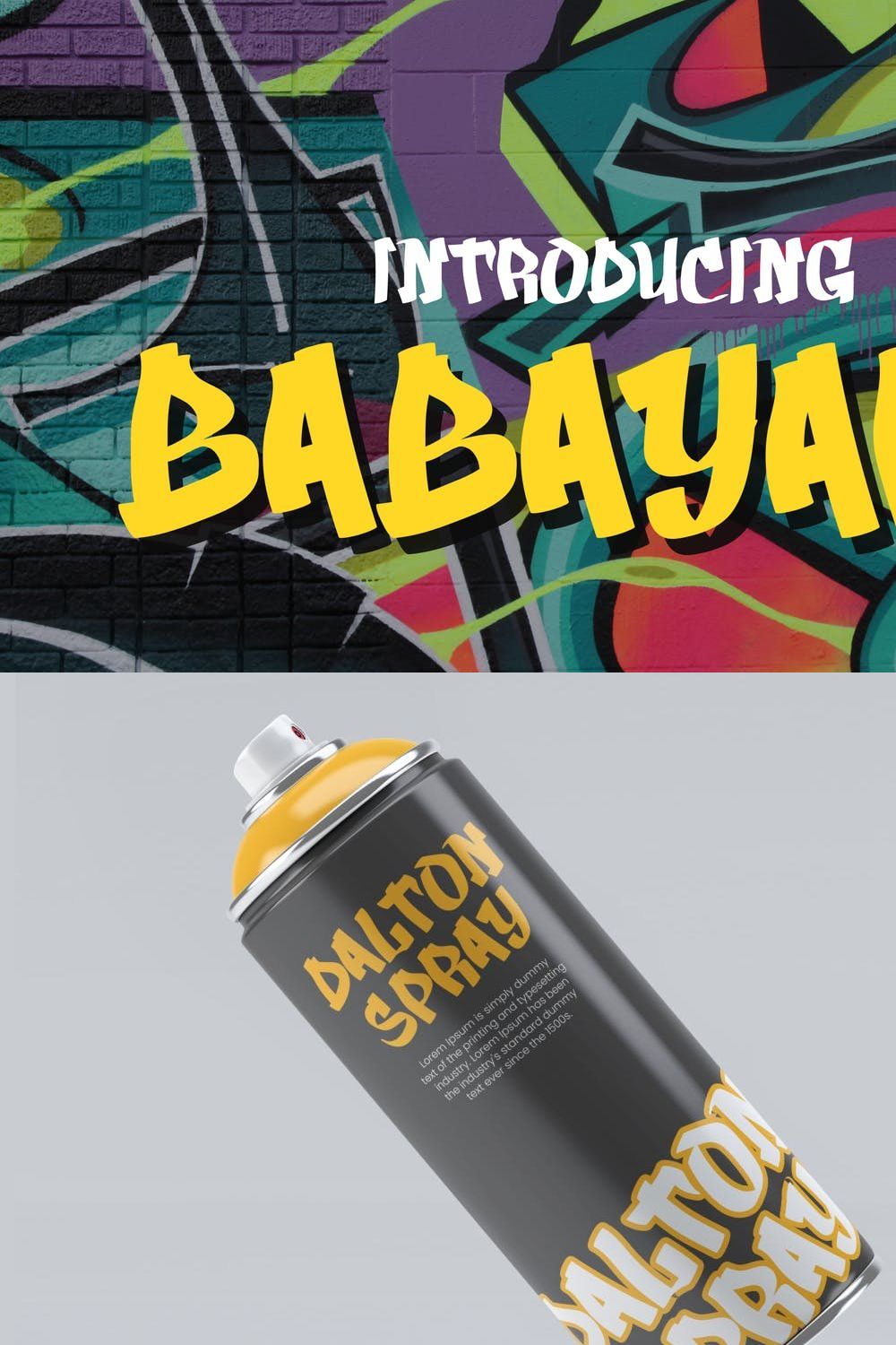 BABAYARO - graffiti font pinterest preview image.