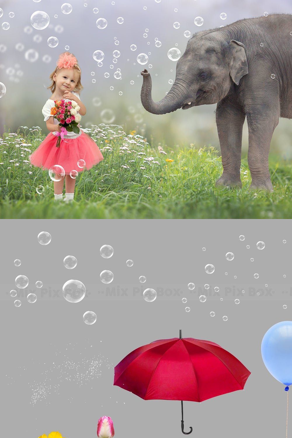 Baby Elephant Photo Overlays pinterest preview image.