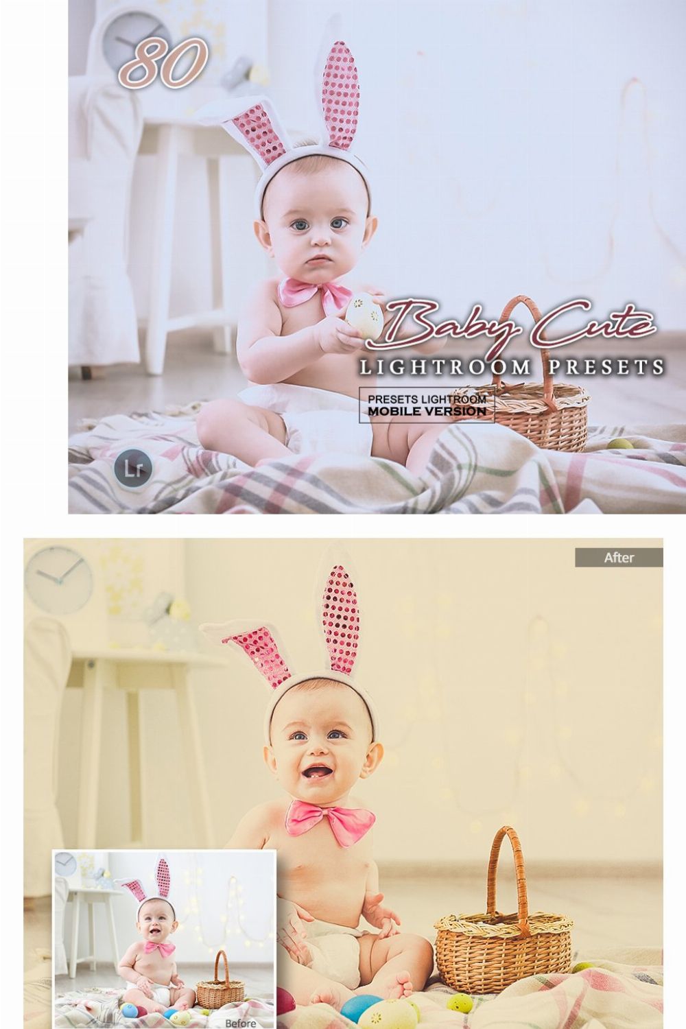 Baby Lightroom Mobile Presets pinterest preview image.