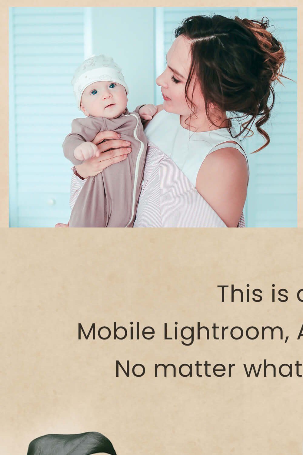 Baby Lightroom Photoshop LUTs pinterest preview image.