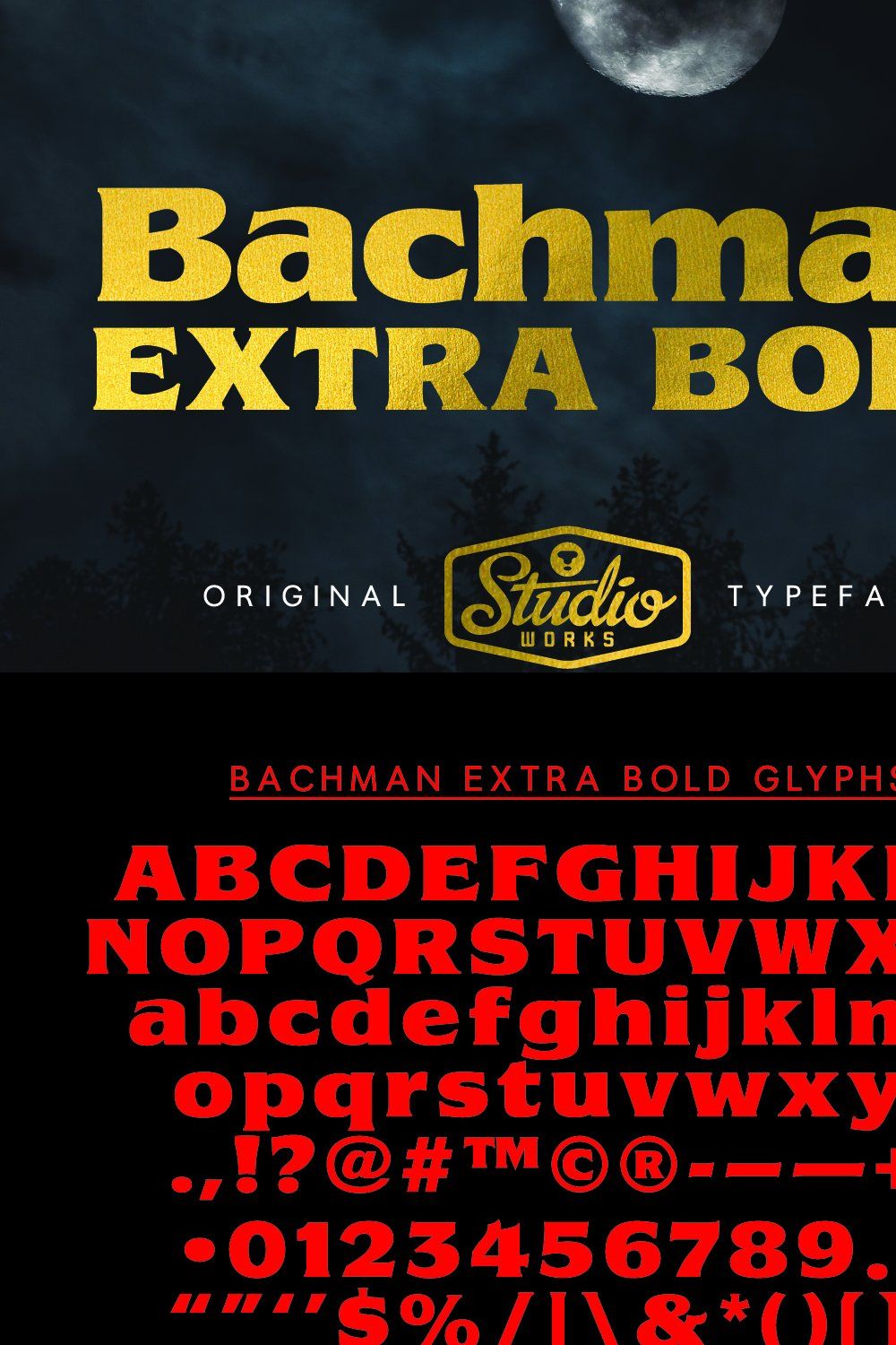 Bachman | Dark Display Type! pinterest preview image.