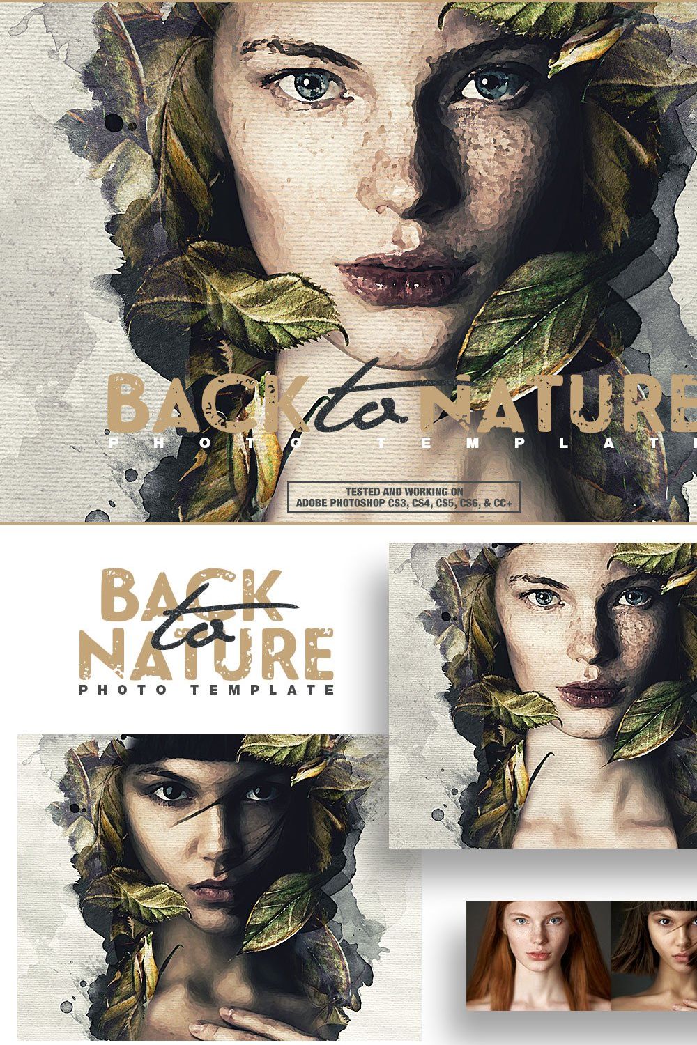 Back To Nature Photo Template pinterest preview image.