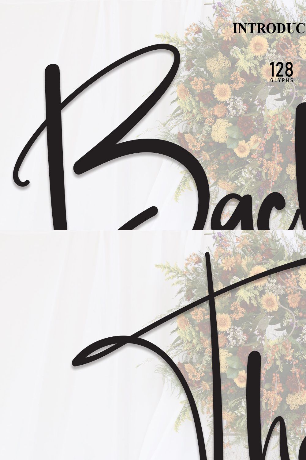 Backdrop | Script Font pinterest preview image.