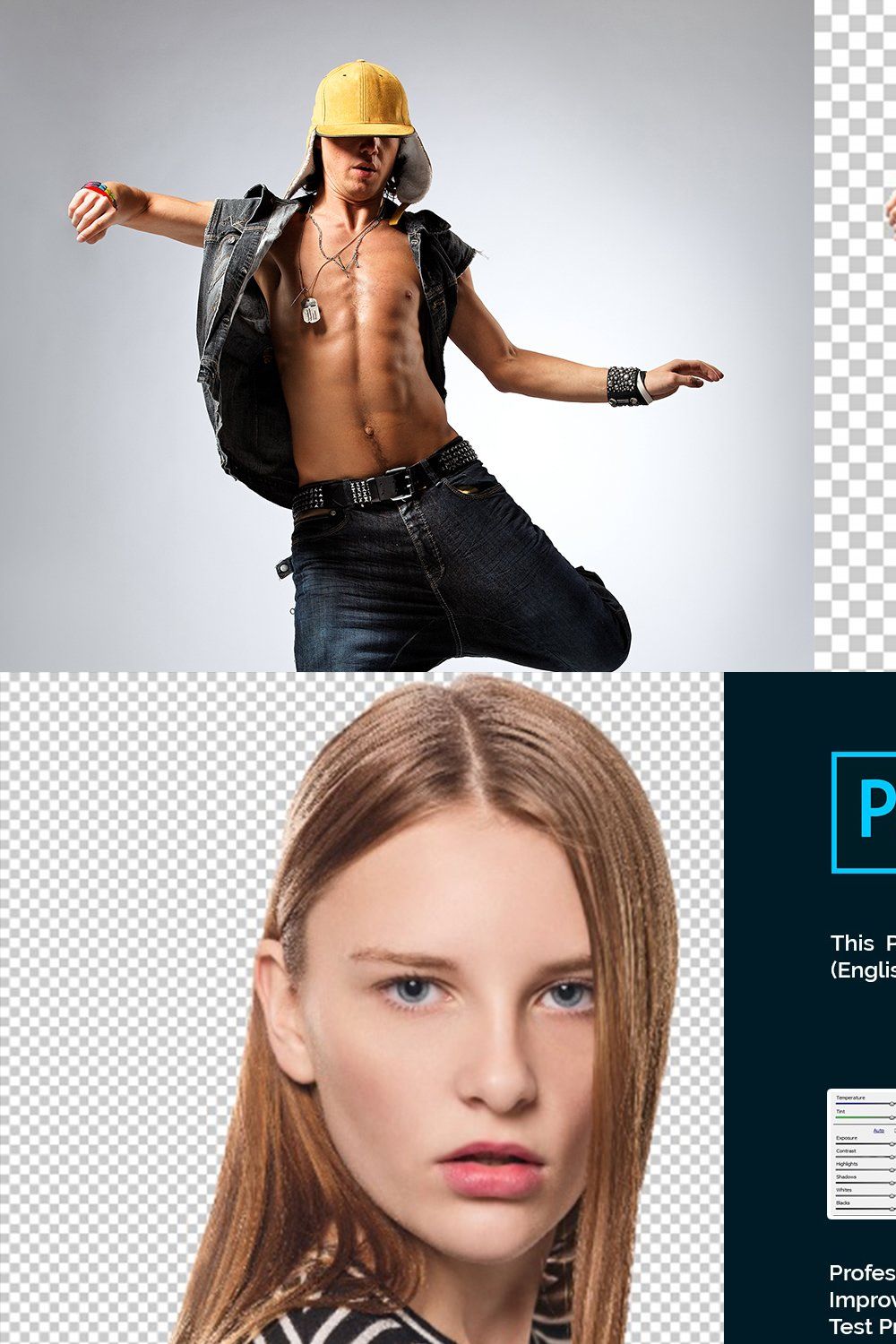 Background Remover Photoshop Action pinterest preview image.
