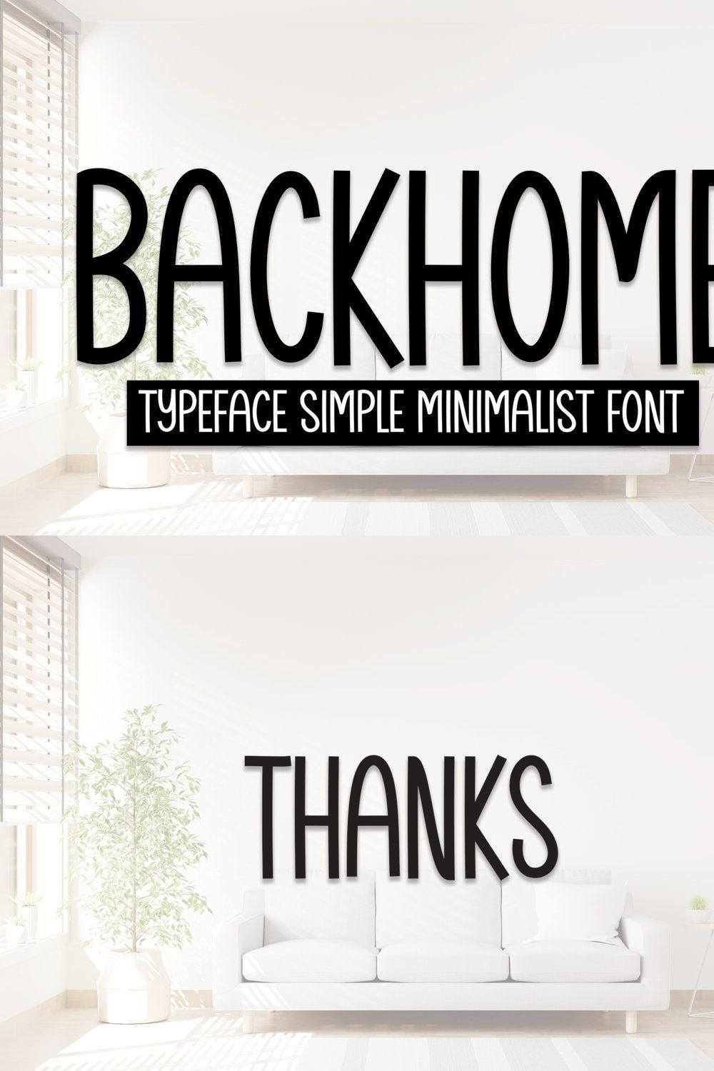 Backhome | Script Font pinterest preview image.