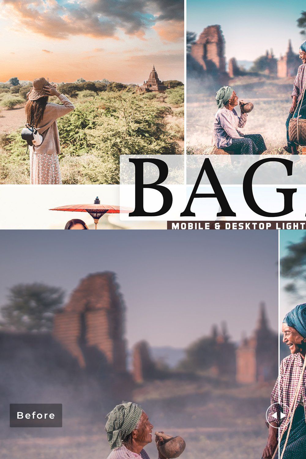 Bagan Pro Lightroom Presets pinterest preview image.