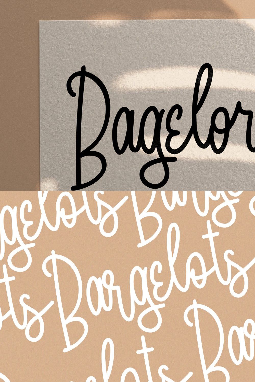 Bagelorts Handwritten Script Font pinterest preview image.