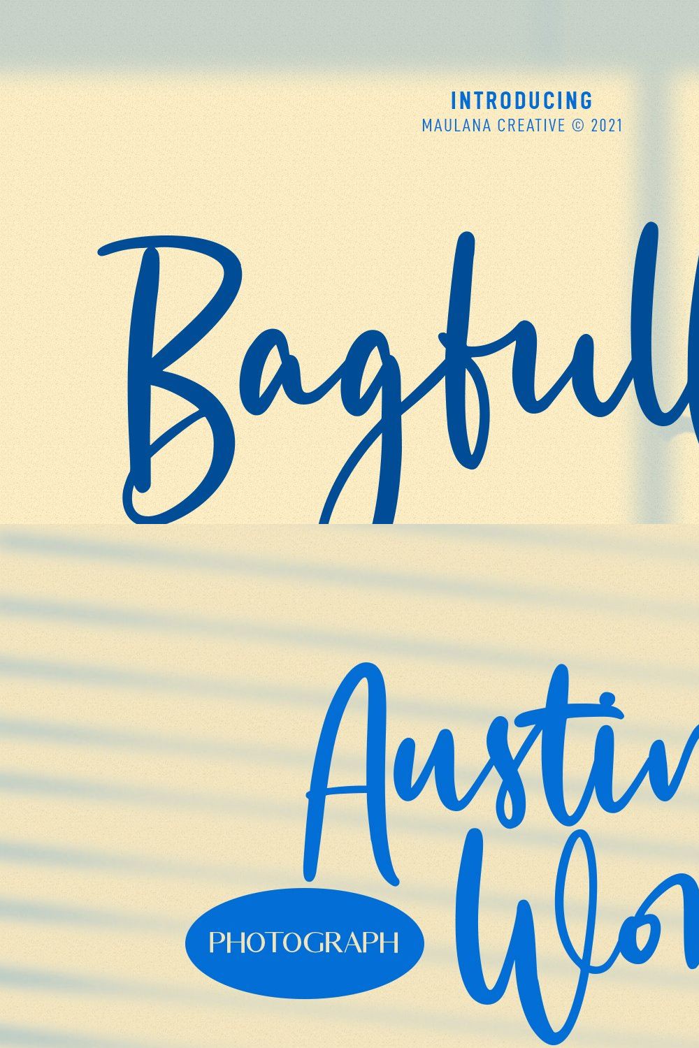 Bagfullest Handwritten Script Font pinterest preview image.