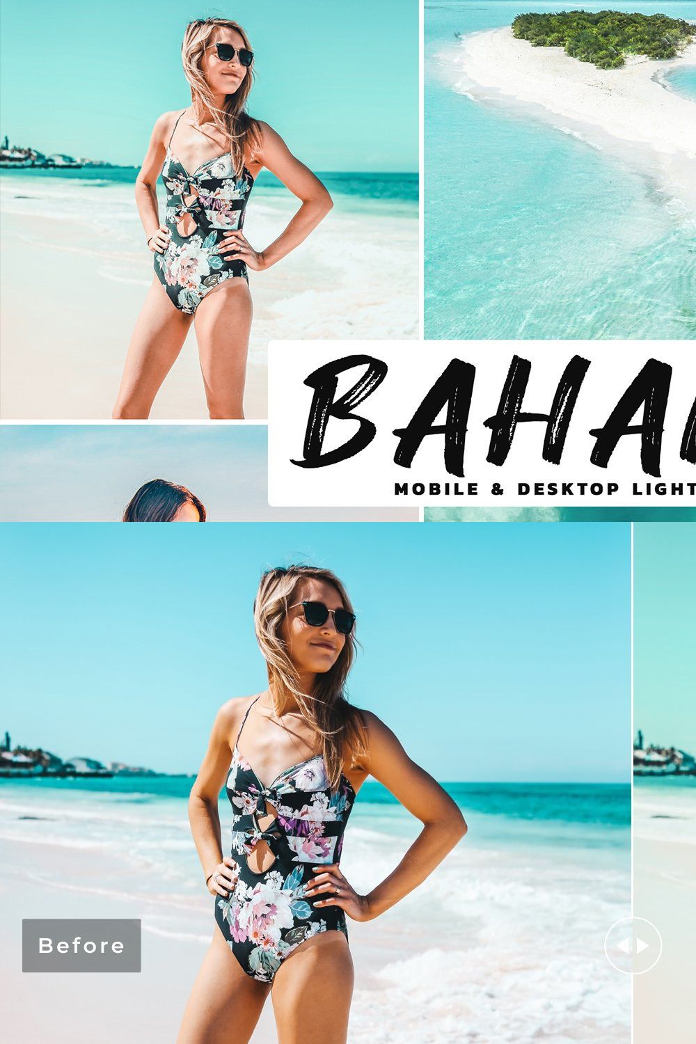 Bahamas Lightroom Presets Pack pinterest preview image.