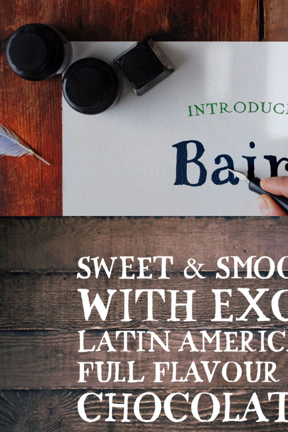 Baird - Hand Serif Font pinterest preview image.