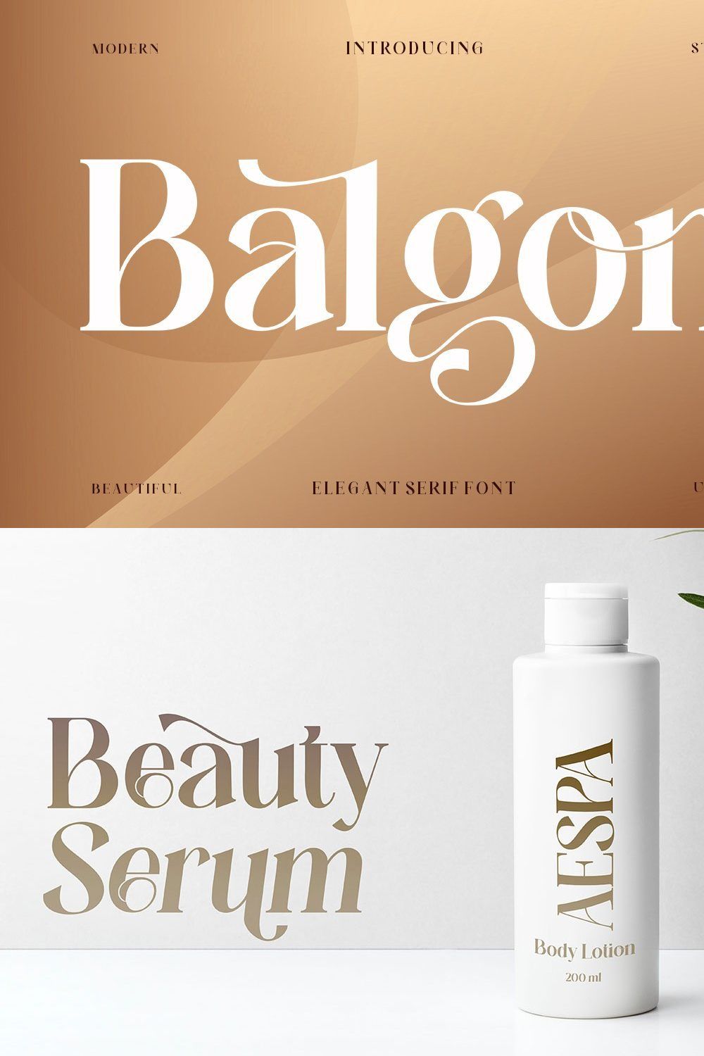 Balgon Serif 3 Fonts pinterest preview image.