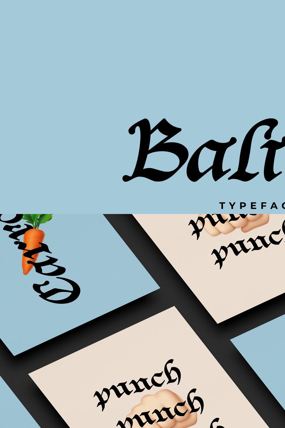 Baliem Typeface pinterest preview image.