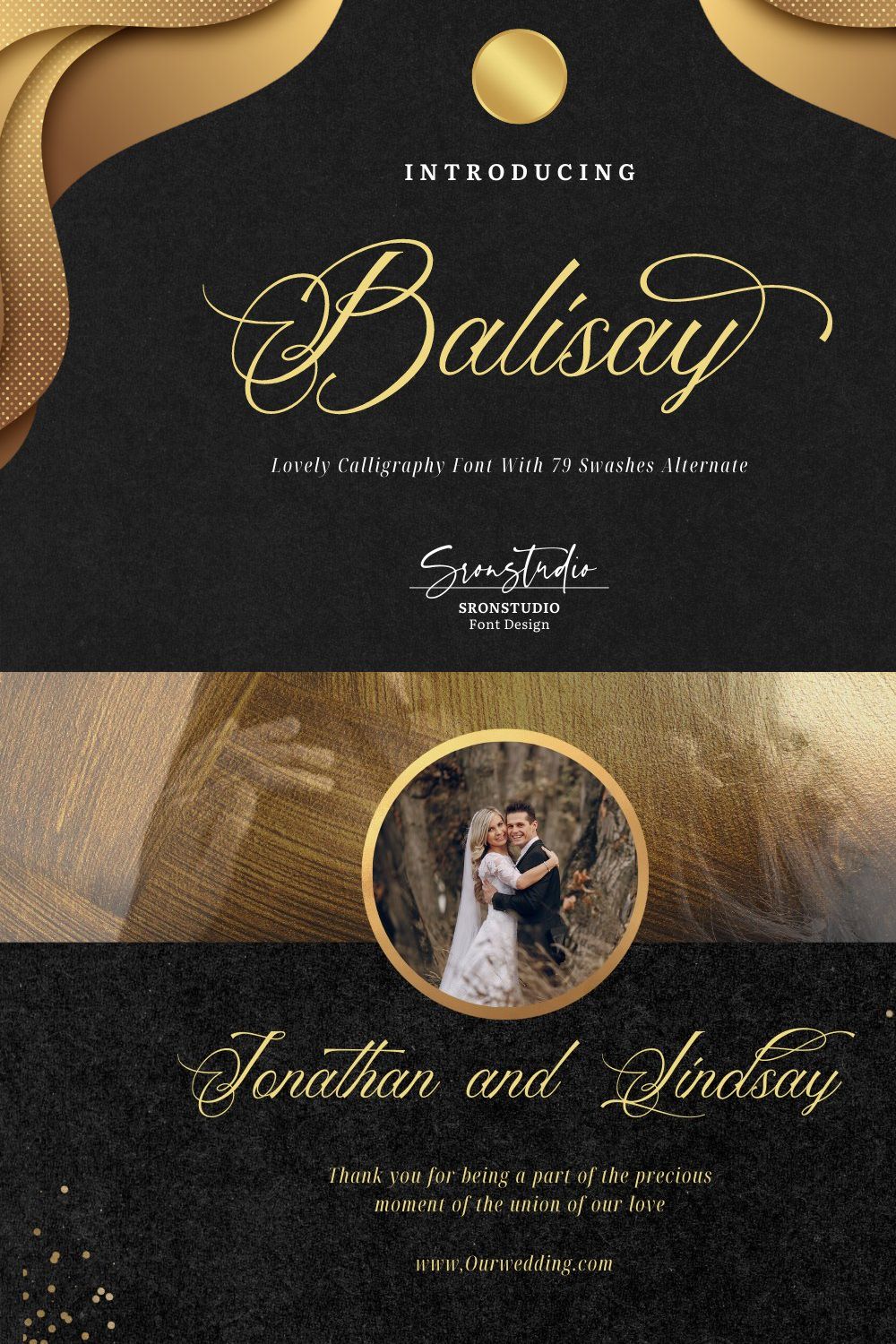Balisay - Calligraphy Font pinterest preview image.