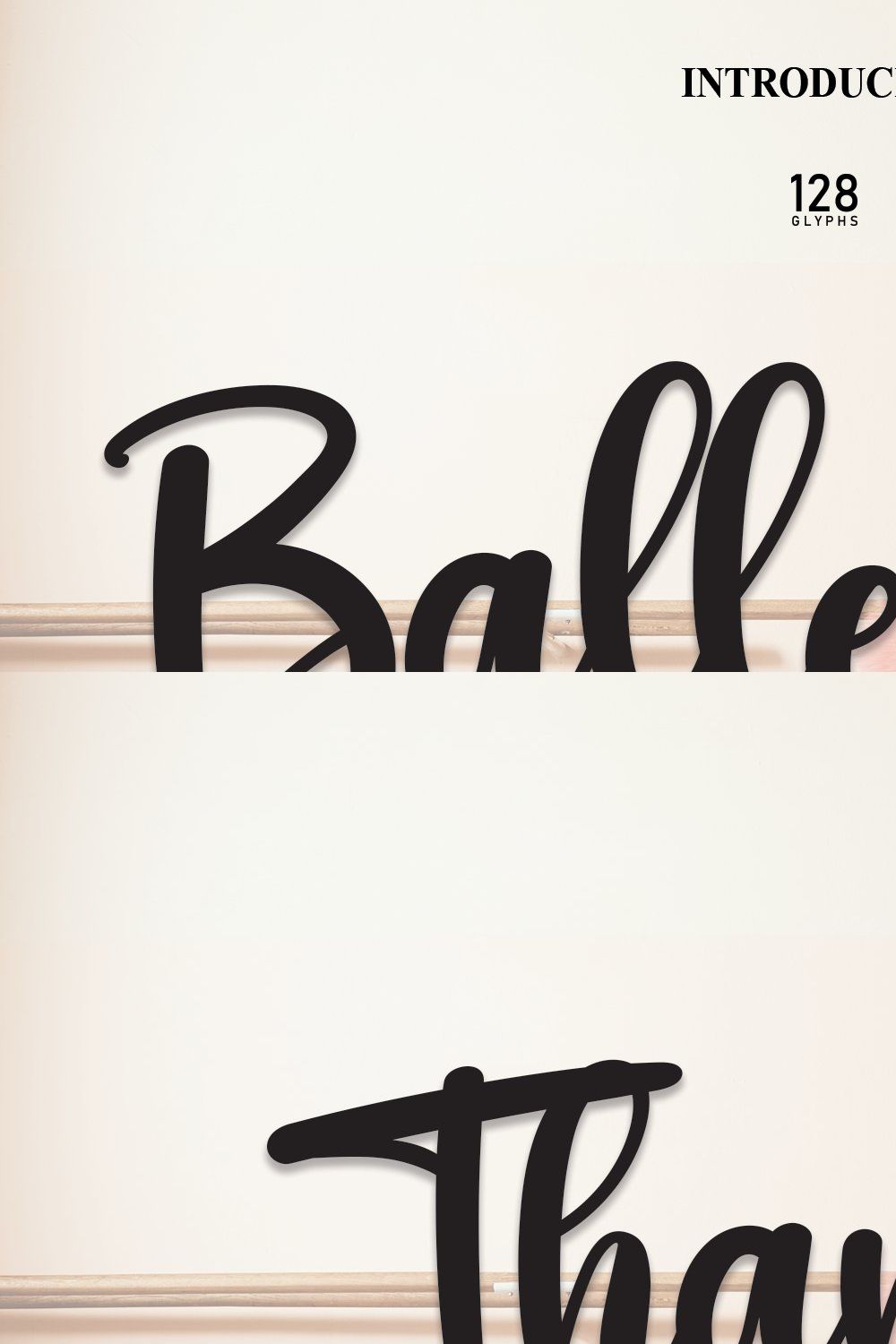 Ballerina | Script Font pinterest preview image.