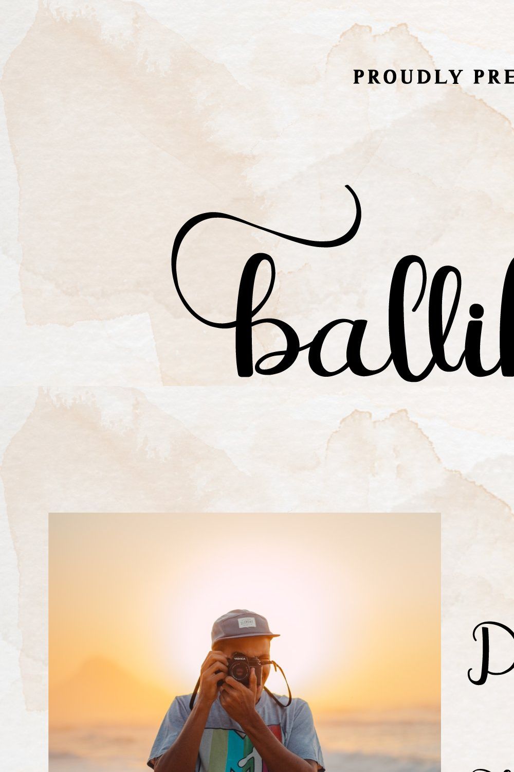 Ballihay Stylish Script Font pinterest preview image.