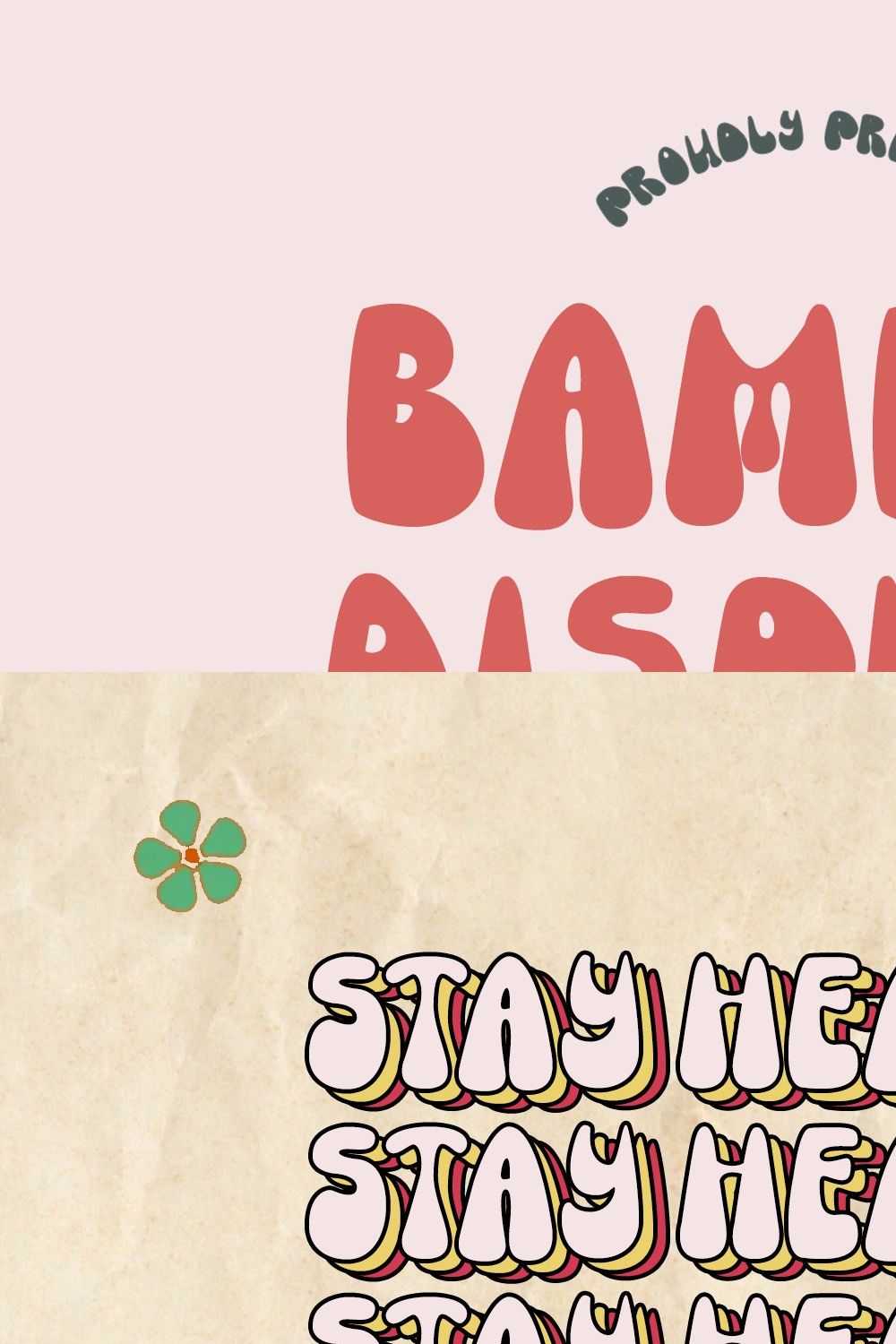 Bamboe Display Font pinterest preview image.