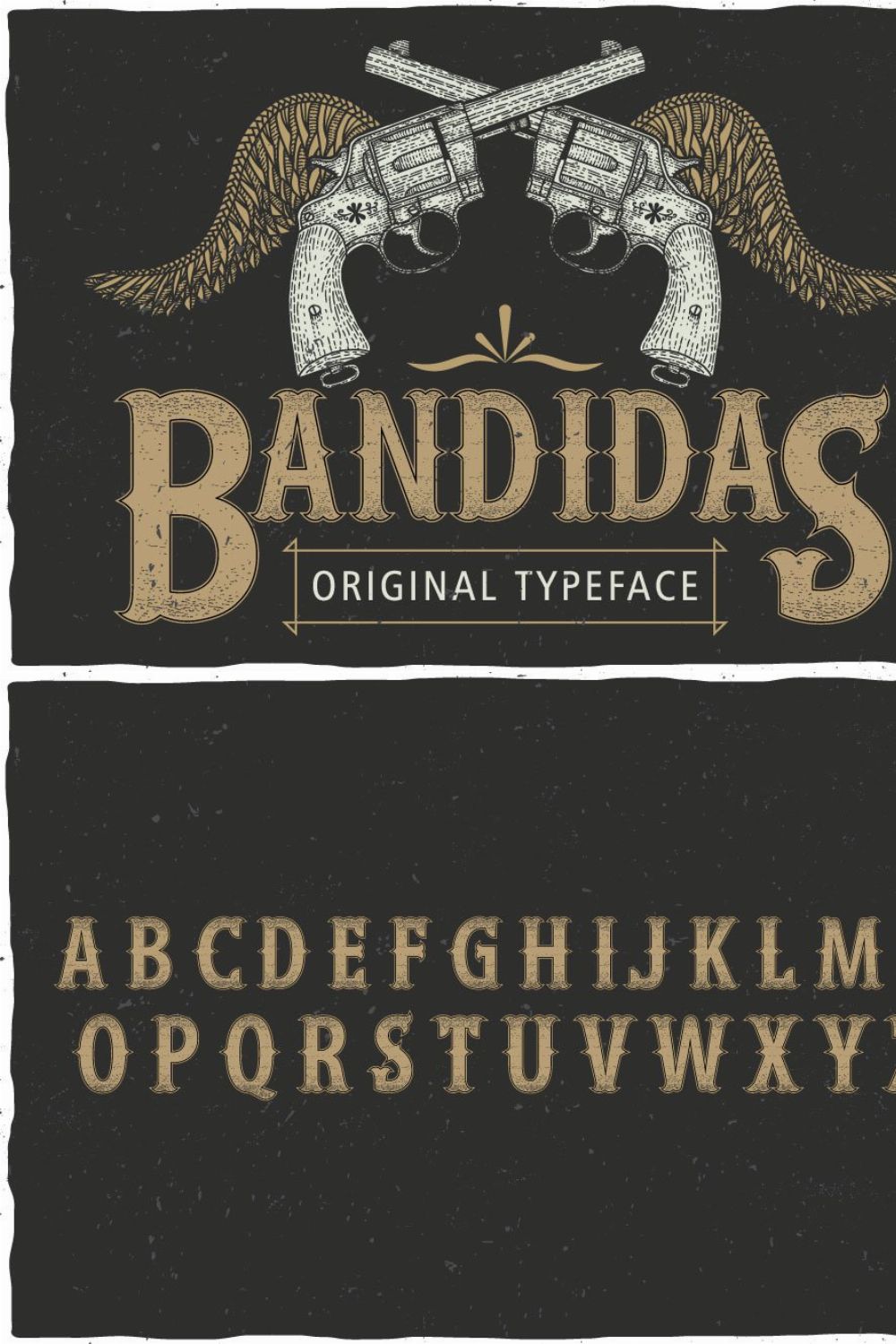 Bandidas Label Font pinterest preview image.