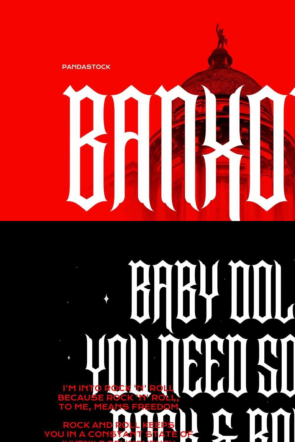 Banxors - Modern Blackletter pinterest preview image.