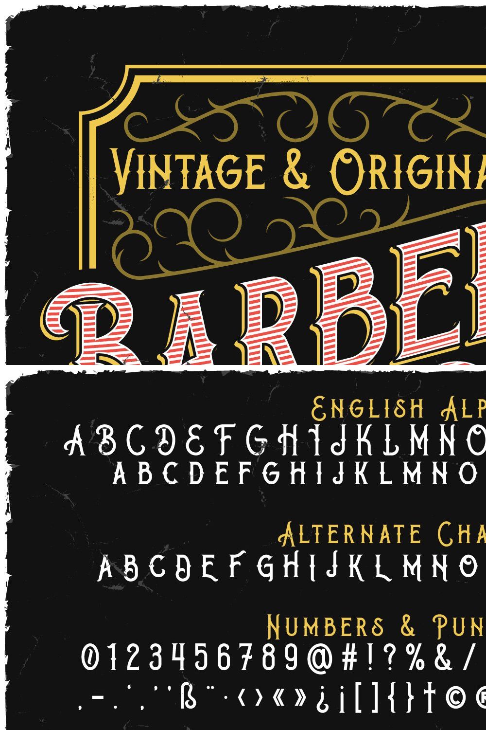 Barber Buddy Layered Font pinterest preview image.