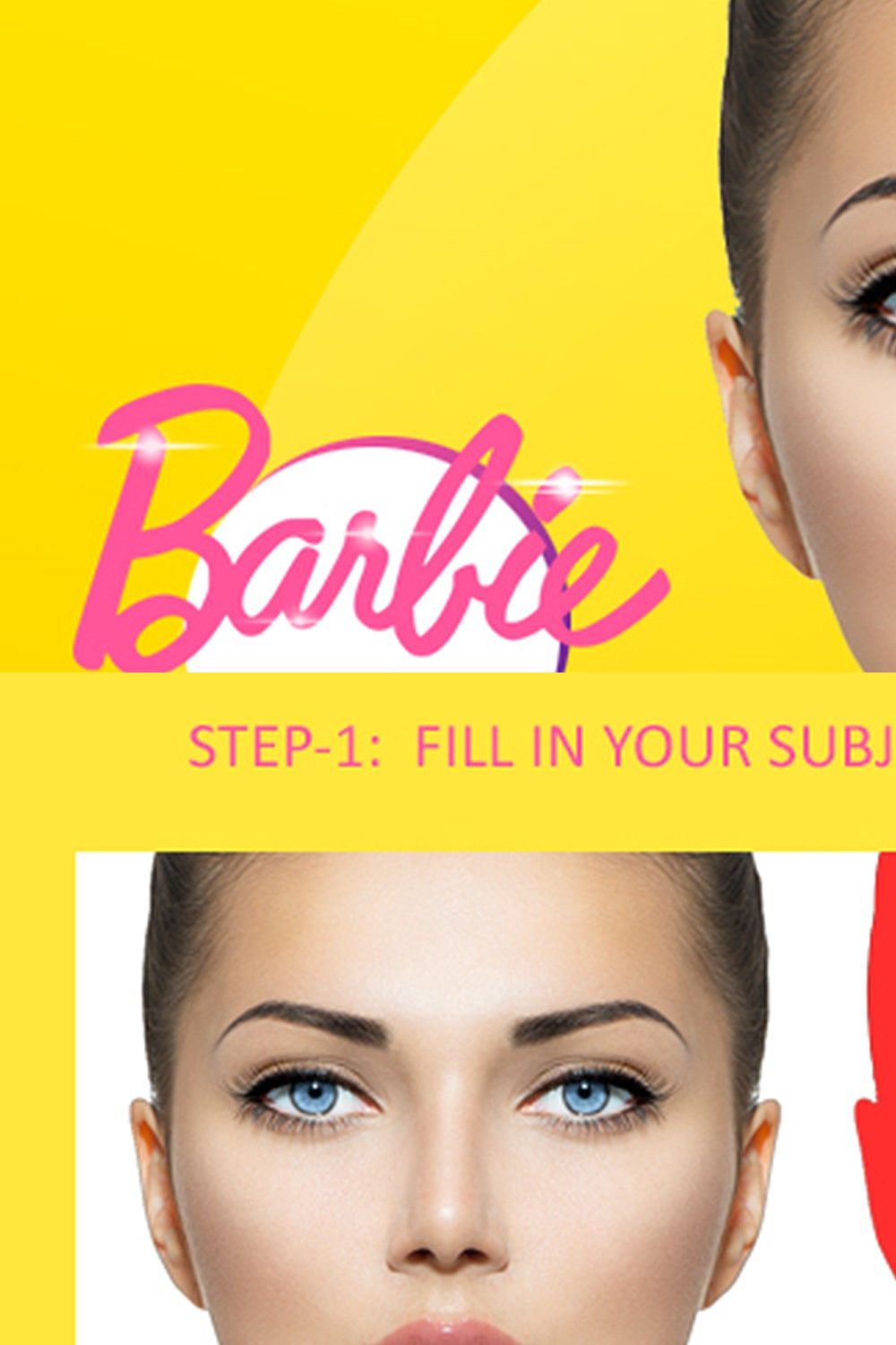 Barbie Face Maker PS Action pinterest preview image.