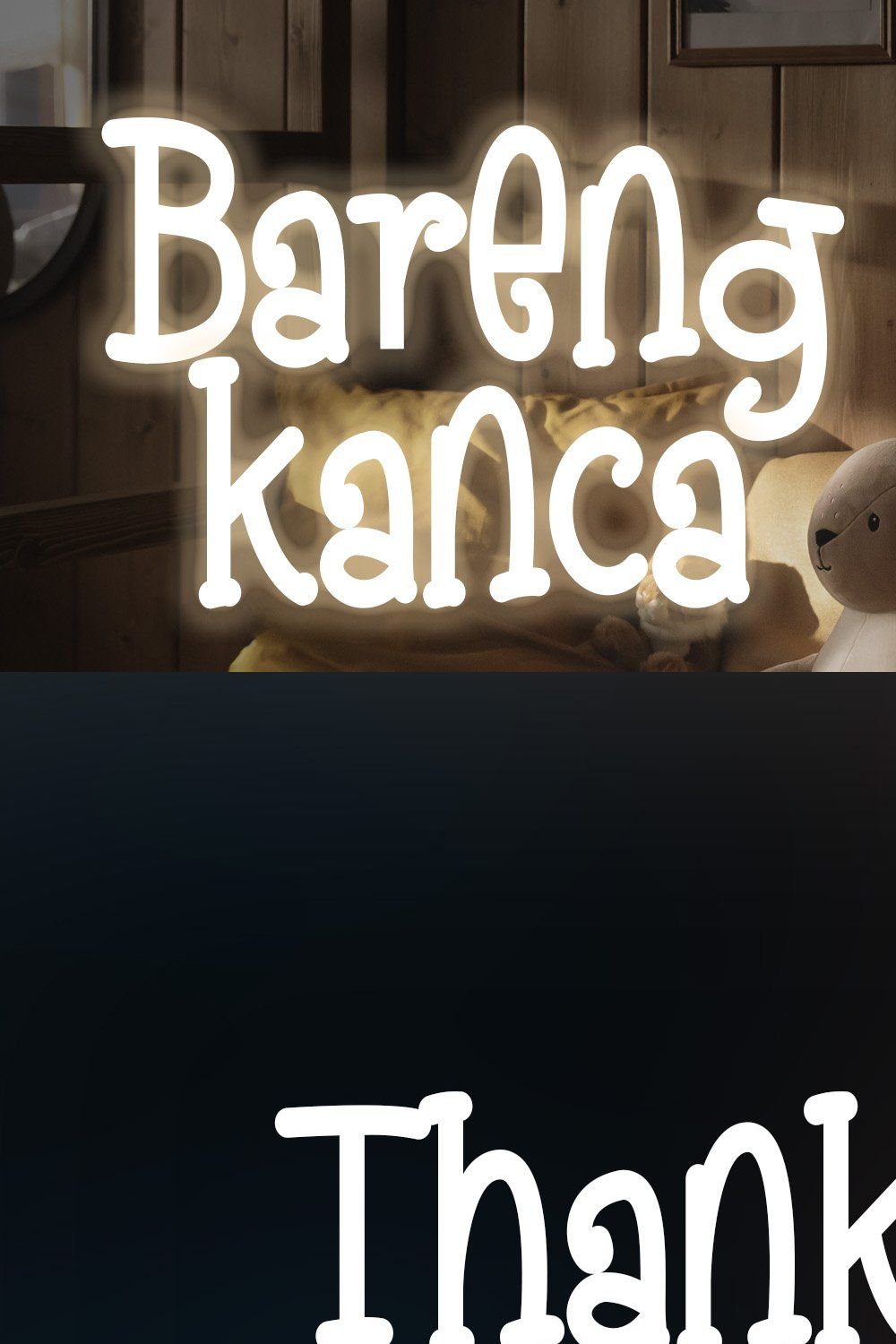 Bareng Kanca - Display Font pinterest preview image.