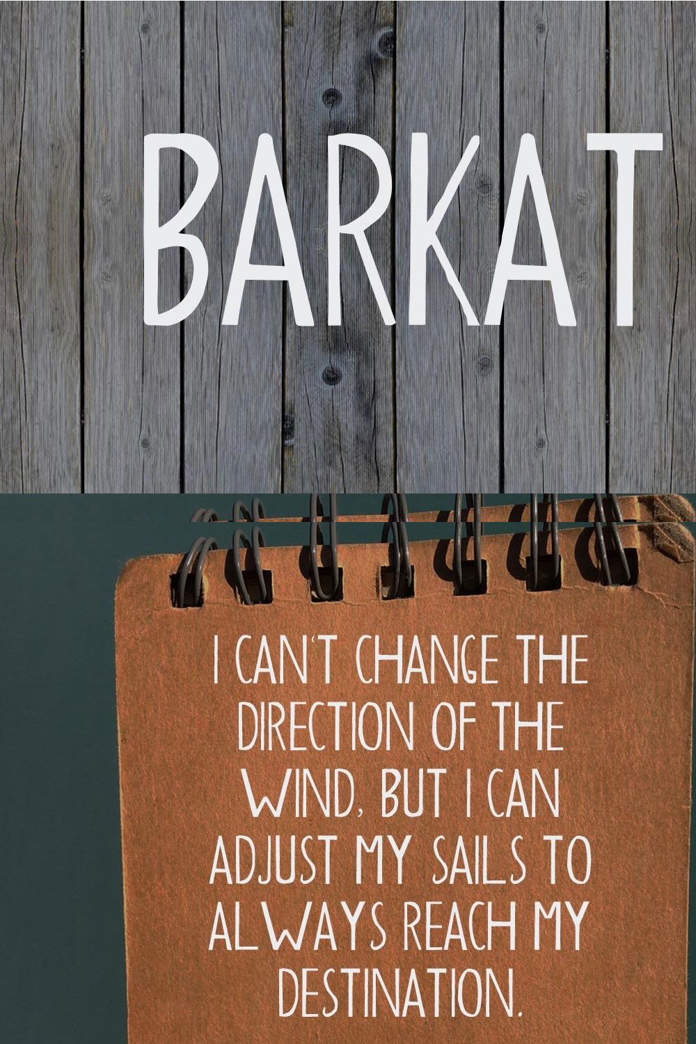 Barkat Calligraphy Font pinterest preview image.