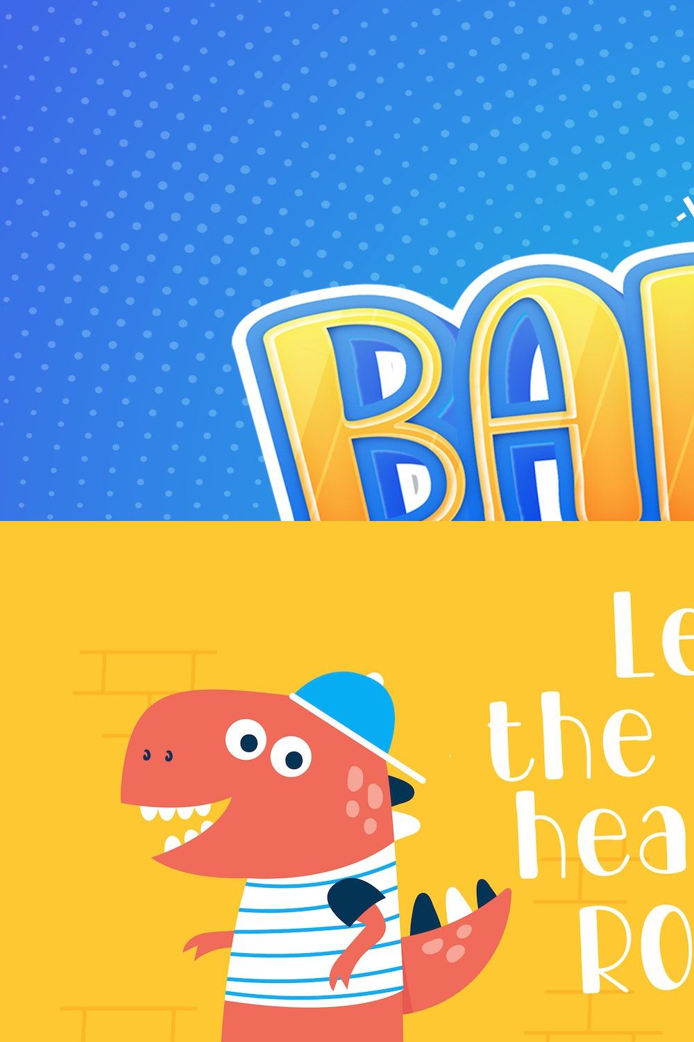 Barney Pop - Playful Display Font pinterest preview image.