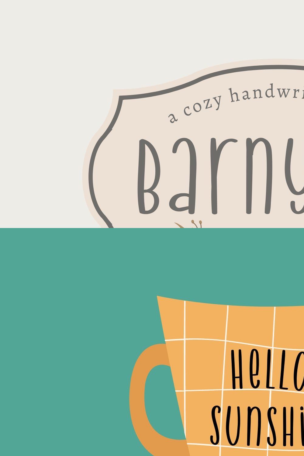 Barnyard Handwritten Font pinterest preview image.