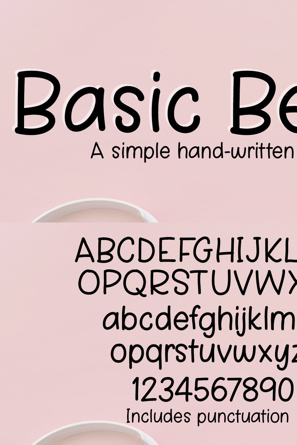 Basic Betty handwriting font pinterest preview image.