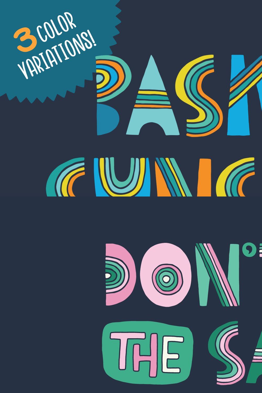 Bask in Sunshine Font pinterest preview image.