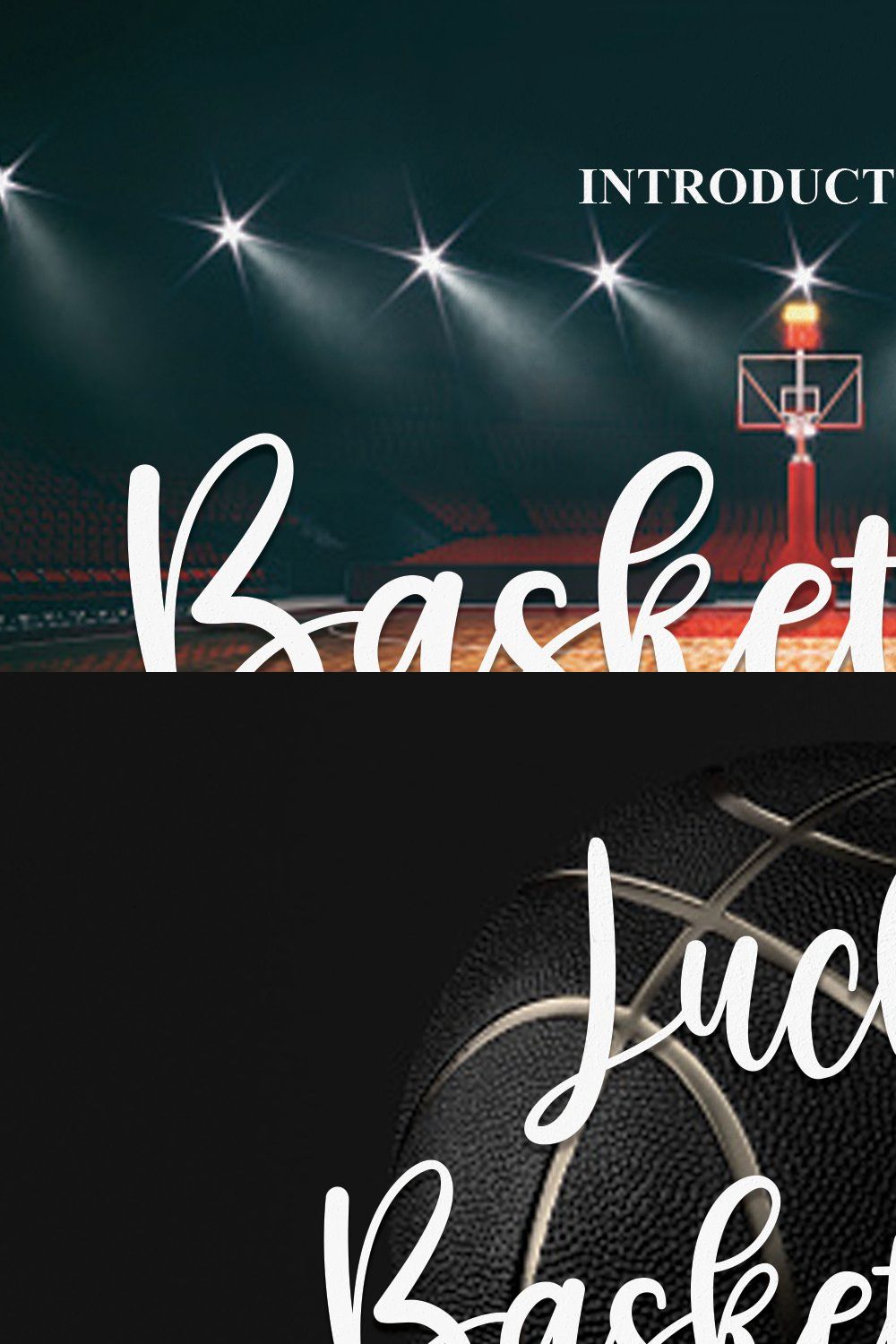 Basketball | Script Font pinterest preview image.