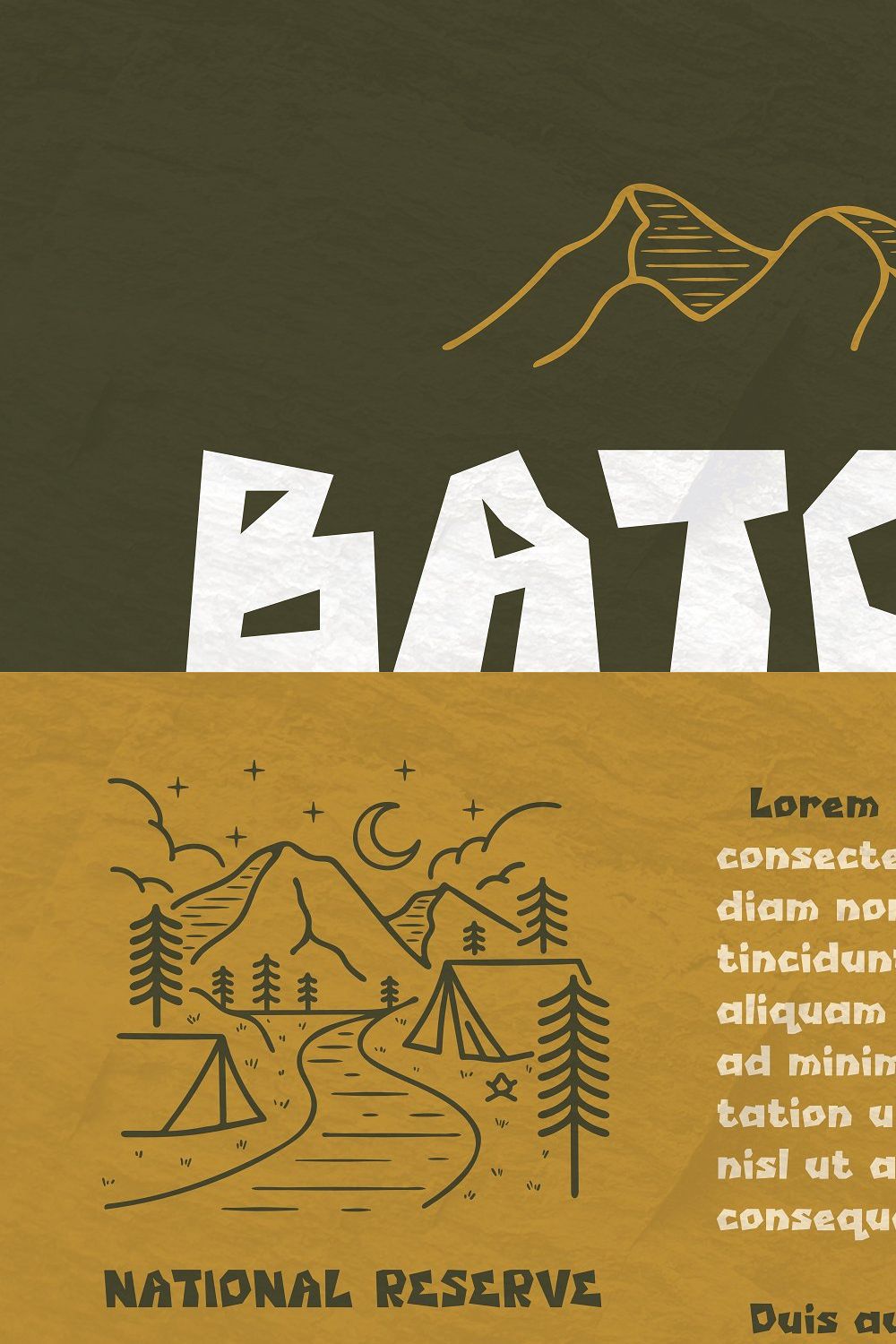 Batoon - Rugged Typeface pinterest preview image.