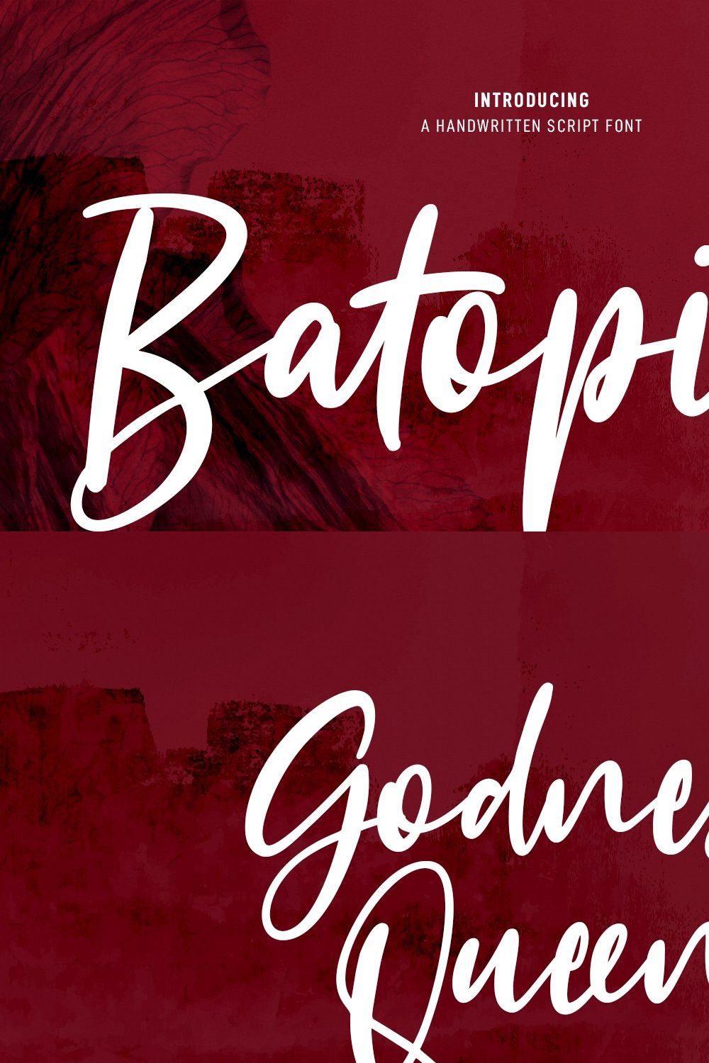 Batopika Handwritten Script Font pinterest preview image.