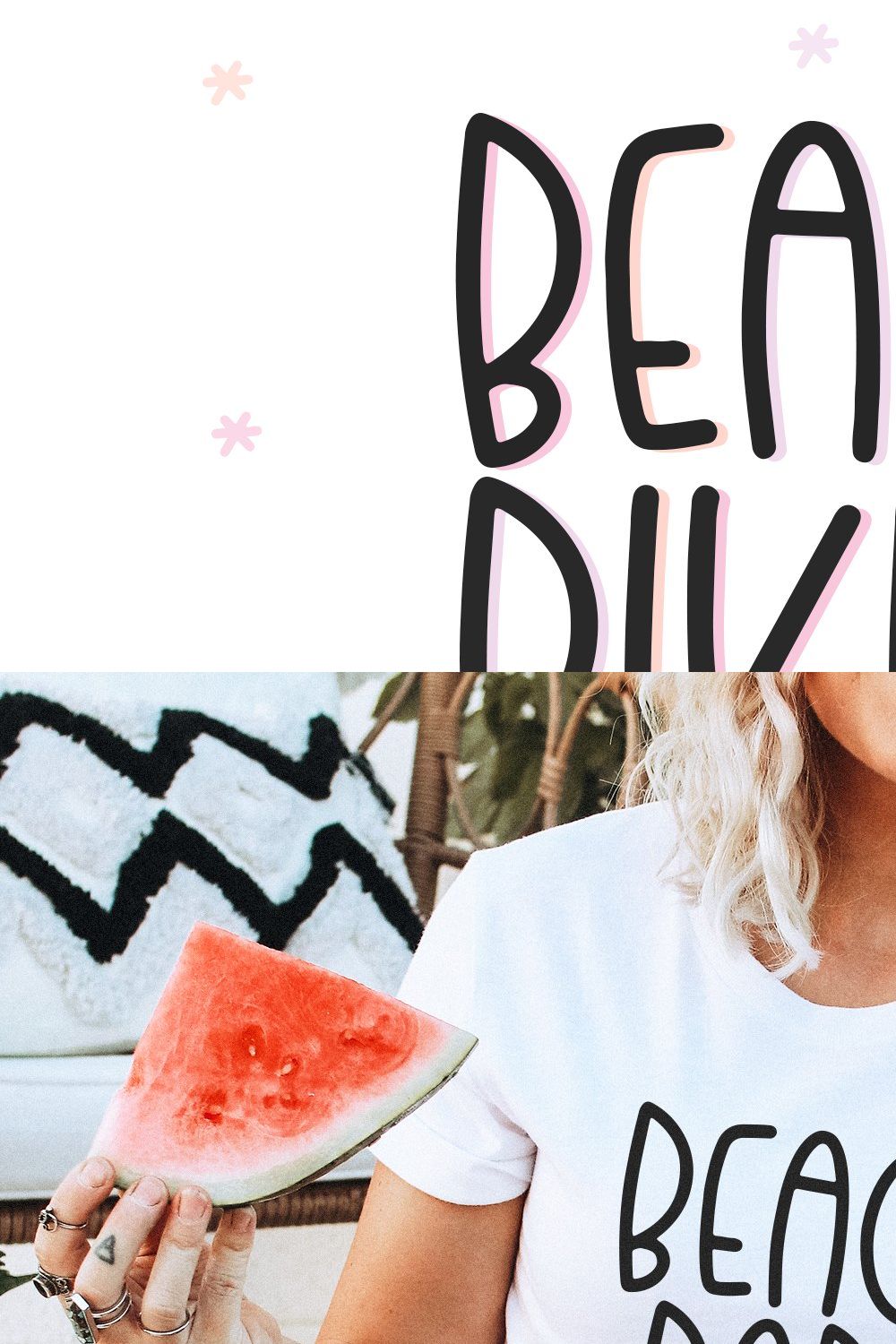 Beach Bikini | Fun Handwritten Font pinterest preview image.