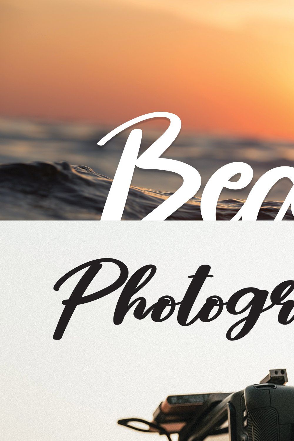 Beach | Script Font pinterest preview image.