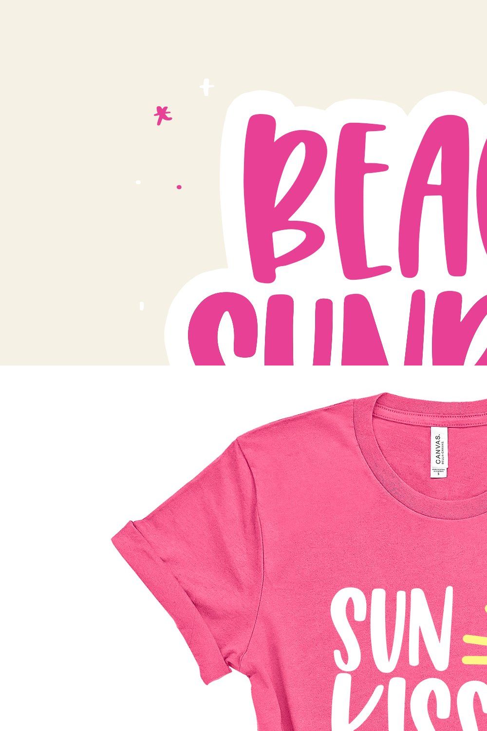 Beach Sunrise | Handwritten Font pinterest preview image.